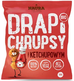 Naura Chrupki o smaku ketchupowym BIO 50 g Drapi Chrups M00-BF18-195A3 - Chrupki - miniaturka - grafika 1