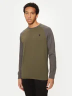 Bluzy męskie - U.S. Polo Assn. Longsleeve MUP1588 Zielony Regular Fit - miniaturka - grafika 1
