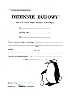 Papirus DZIENNIK BUDOWY A4 DB3 PIR 893 31441-uniw - Druki akcydensowe - miniaturka - grafika 1