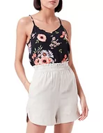 Spodenki damskie - ONLY Damskie szorty ONLCARO HW PB Linen Blend PNT Shorts, Silver Lining, L - miniaturka - grafika 1