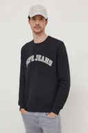 Bluzy męskie - Pepe Jeans bluza bawełniana Raven męska kolor czarny z nadrukiem - miniaturka - grafika 1