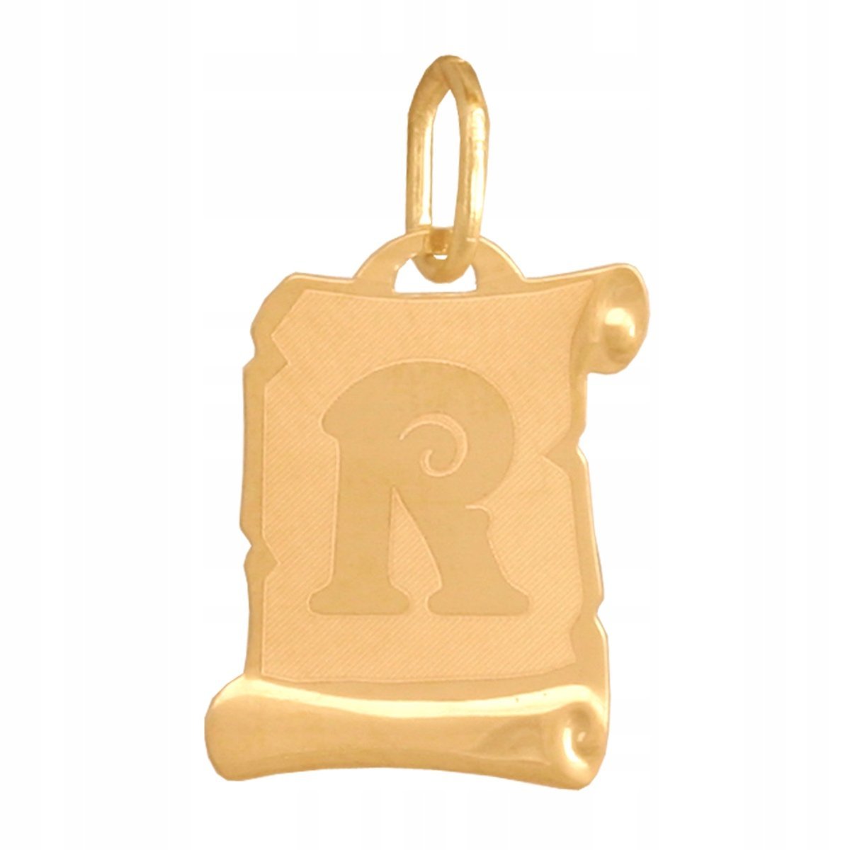 Złota Zawieszka Literka R Papirus 585 0.50 g