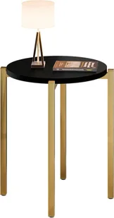 Czarny okrągły stolik kawowy S7-A45 - Ławy i stoliki kawowe Czarny okrągły stolik kawowy S7-A45 - Ławy i stoliki kawowe - miniaturka - grafika 1