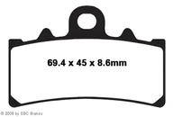 Klocki hamulcowe - Klocki hamulcowe EBC FA606 Blackstuff Aramidowe klocki hamulcowe z ABE do KTM Duke 125 - 500 ccm rok 2011 - 2022 - miniaturka - grafika 1