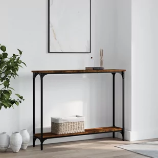 Stolik konsolowy, przydymiony dąb, 100x22,5x75 cm Lumarko! - Konsole i sekretarzyki Stolik konsolowy, przydymiony dąb, 100x22,5x75 cm Lumarko! - Konsole i sekretarzyki - miniaturka - grafika 1