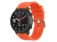 Akcesoria do smartwatchy - Gumowy Uniwersalny pasek sportowy Alogy soft band do smartwatcha 22mm Pomarańczowy - miniaturka - grafika 1
