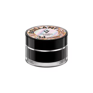 Żel Brokatowy Do Zdobień Brillant Gel 34 Goldstone 5g - Żele do paznokci - miniaturka - grafika 1