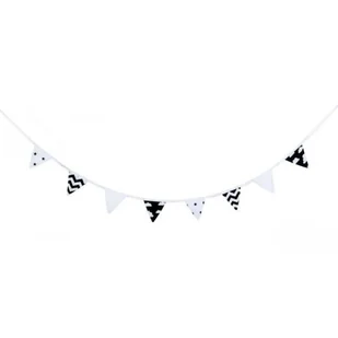 Girlanda, proporczyk, Grafitowa elegancja, 245x18 cm - Wyposażenie pokoiku dziecięcego - miniaturka - grafika 1