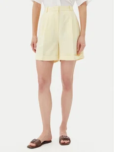 Tommy Hilfiger Szorty materiałowe WW0WW44767 Żółty Regular Fit - Spodnie sportowe damskie - miniaturka - grafika 1