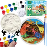 Zabawki interaktywne dla dzieci - Podstawa Gipsowa Do Malowania Dinozaury Mały Artysta Farbki + Akcesoria - miniaturka - grafika 1