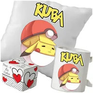 Gadżety dla niej i dla niego - Kubek + Poduszka Pokemon Pikachu 330ml 40x40cm i Opakowanie Na Prezent - miniaturka - grafika 1