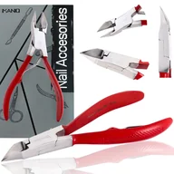 Akcesoria do paznokci - Cążki do skórek paznokci obcinaczki nożyczki kosmetyczne manicure gabinet SPA czerwone - miniaturka - grafika 1