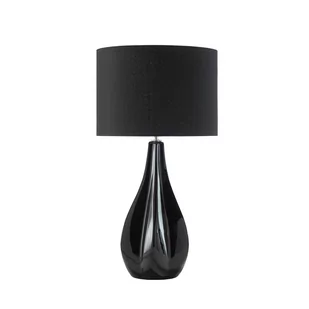 Beliani Lampa stołowa Lampka nocna porcelanowa czarna SANTEE 42989 - Lampy stojące - miniaturka - grafika 1