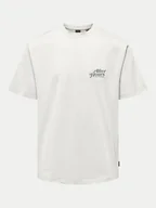 Koszulki męskie - Only & Sons T-Shirt Bowen 22032071 Biały Relaxed Fit - miniaturka - grafika 1