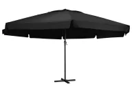 Parasole ogrodowe - Czarny parasol ogrodowy z aluminiowym stelażem M7-L31 - miniaturka - grafika 1