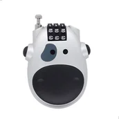 Zawiasy, okucia i inne akcesoria - Blokada łańcuchowa do roweru antykradzieżowa - trzycyfrowy zamek szyfrowy, chowany zamek szyfrowy wykonany z 80 cm drutu stalowego do rowerów - miniaturka - grafika 1