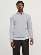 Swetry męskie - Jack & Jones Sweter "Milano" w kolorze jasnoszarym - miniaturka - grafika 1