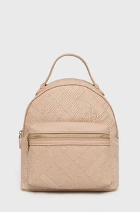 Love Moschino plecak damski kolor beżowy mały wzorzysty - Plecaki - miniaturka - grafika 1