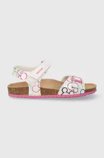 Buty dla dziewczynek - Geox sandały dziecięce x Disney kolor biały - grafika 1