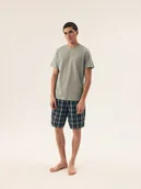 Piżamy męskie - Piżama męska Dexter Henderson bladozielony, granatowy L - Esotiq&Henderson - miniaturka - grafika 1