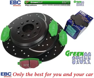 Tylne klocki GreenStuff + NAWIERCANE NACINANE tarcze hamulcowe 330mm EBC seria GD Ford Edge 2011-2014 - Tarcze hamulcowe - miniaturka - grafika 2
