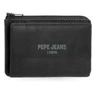 Portfele - Pepe Jeans Głęboki portfel z uchwytem na karty czarny 11x7x1,5 cm Skóra by Joumma Bags, Czarny (Black), Talla única, Portfel na karty - miniaturka - grafika 1
