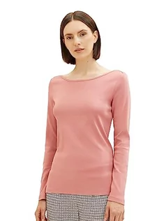 Koszulki i topy damskie - TOM TAILOR Damska koszulka z długim rękawem, 32224-fading Rose, XL - grafika 1