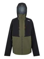 Kurtki i kamizelki sportowe męskie - Regatta Kurtka funkcyjna 3w1 "Sacramento" w kolorze oliwkowo-czarnym - miniaturka - grafika 1