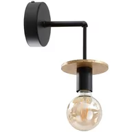 Lampy ścienne - KET Kinkiet LAMPA ścienna KET417 metalowa OPRAWA industrialna czarna złota - miniaturka - grafika 1