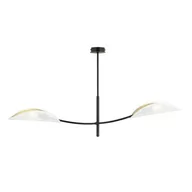 Lampy sufitowe - Emibig LOTUS 2 WHITE/GOLD 1107/2 lampa sufitowa żyrandol oryginalny Design abażury 1107/2 - miniaturka - grafika 1