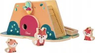 Zabawki interaktywne dla dzieci - Drewniana kryjówka lisów z drewnianymi figurkami MY WOOD FRIENDS Chicco - miniaturka - grafika 1