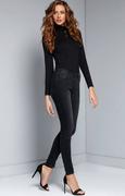 Spodnie damskie - Czarne jeansy modelujące skinny jeans ze średnim stanem CON-2992/4939, Kolor czarny, Rozmiar L, Conte - Primodo.com - miniaturka - grafika 1