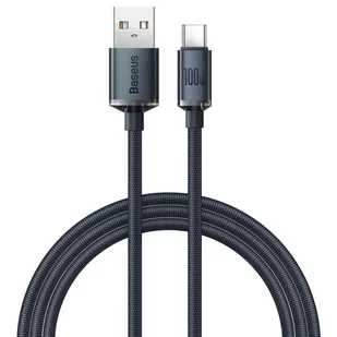 Baseus Crystal Shine Series kabel przewód USB do szybkiego ładowania i transferu danych USB Typ A - USB Typ C 100W 1,2m czarny (CAJY000401) - Kable USB - miniaturka - grafika 1