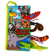 Zabawki interaktywne dla dzieci - Miękka Książeczka Edukacyjna Zwierzaki Dżungli 0+ - miniaturka - grafika 1