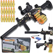 Zabawki militarne - BEZPIECZNY KARABIN ZABAWKA DLA DZIECI AUTOMAT NA MIĘKKIE STRZAŁKI-PIANKI - miniaturka - grafika 1