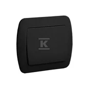 Wyłączniki światła i elektryczne - Łącznik jednobiegunowy 10AX, 250V~, zaciski śrubowe: czarny mat, AKORD - miniaturka - grafika 1