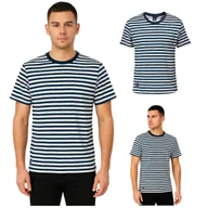 Koszulki męskie - Koszulka bawełniana męska w paski T-shirt Captain Mike M - miniaturka - grafika 1