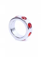 Pierścienie erekcyjne - boss of toys Pierścień-Metal Cock Ring with Red Diamonds Small - miniaturka - grafika 1