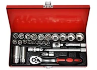 Narzędzia samochodowe - PRECISION STEEL Zestaw grzechotkowy + nasadki 3/8". 26 sztuk - miniaturka - grafika 1