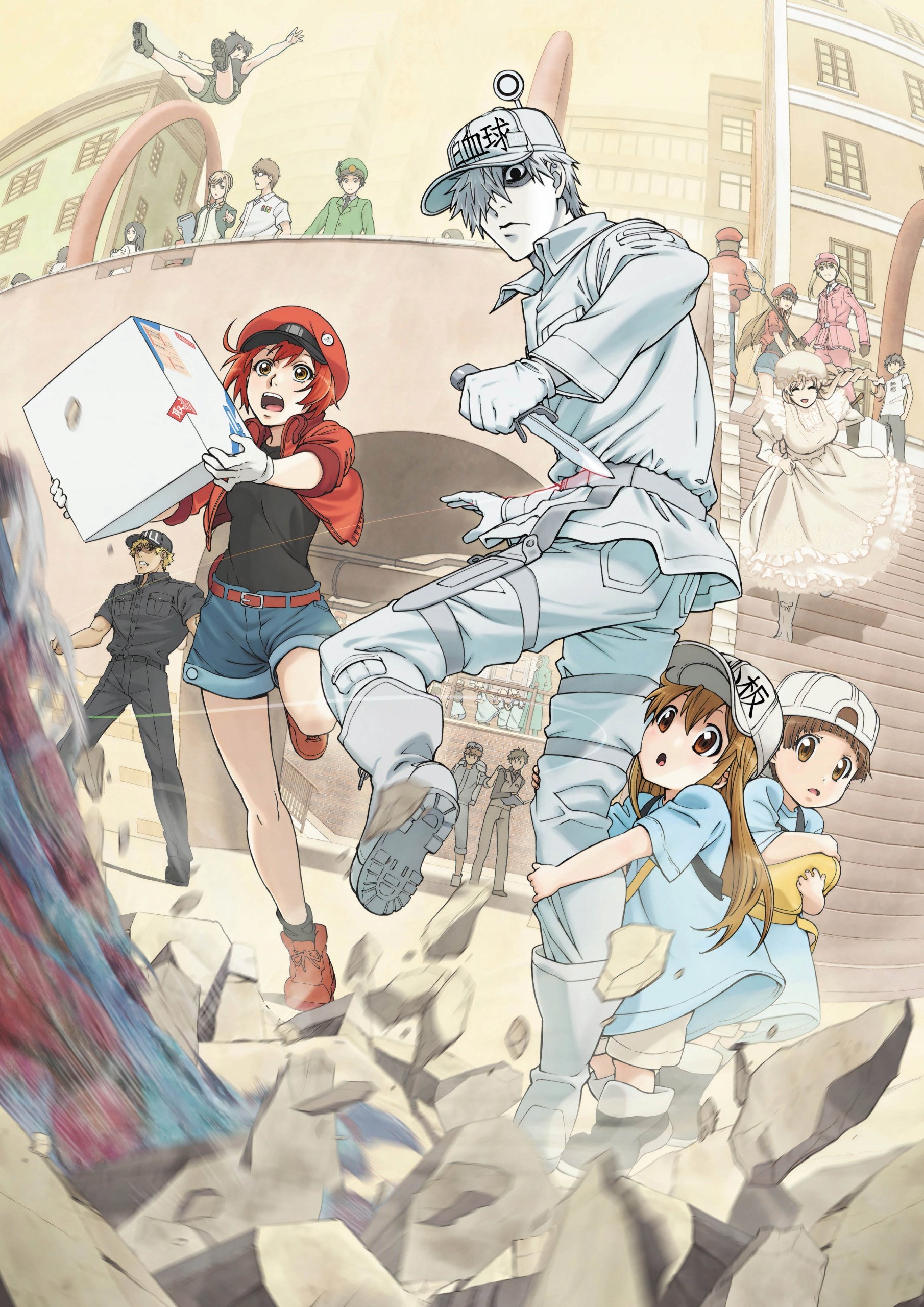 Plakat A3 anime manga Cells at work Hataraku saibo