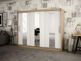 MINIO szafa 250 cm POLE dąb sonoma / biały matowy - Szafy - miniaturka - grafika 1