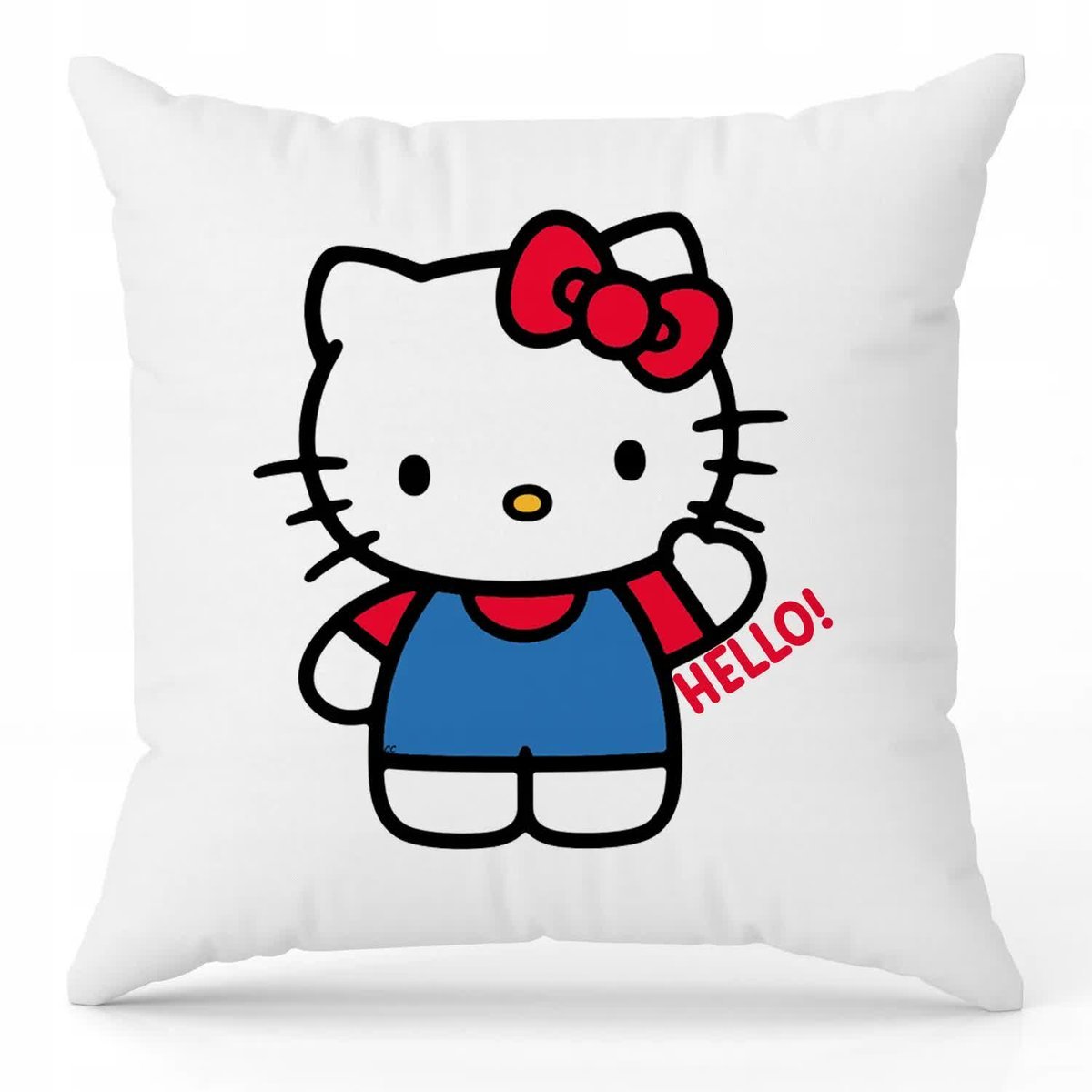 Poduszka Biała Ozdobna HELLO Hello Kitty Pink Bajka Cartoon Urocze Wzory