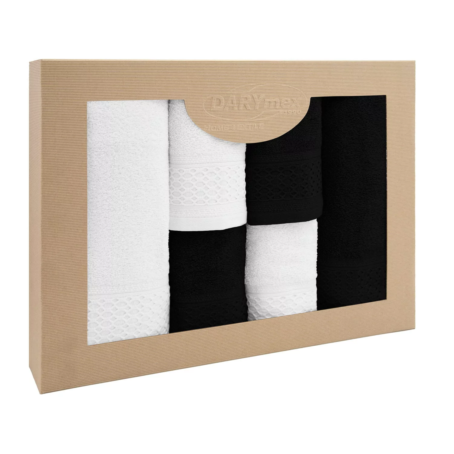 Zestaw 6 ręczników Solano Biały + Czarny Darymex