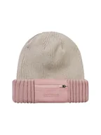 Czapki damskie - SEALSKINZ Colby wodoodporna dzianinowa czapka z zamkiem błyskawicznym | różowa | L/XL | zimowa czapka beanie, różowy, L-XL - miniaturka - grafika 1