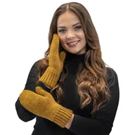 Rękawiczki - Vivisence 7015R Ciemny Żółty Uni Rękawiczki Dzianinowe Z 1 Palcem - miniaturka - grafika 1