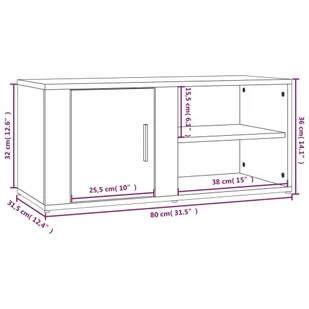 Lumarko Szafki pod telewizor, 2 szt., białe, 80x31,5x36,5 cm - Szafki RTV - miniaturka - grafika 13