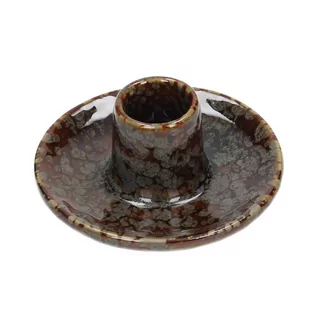 Świecznik Single 9x6cm brown - Świeczniki - miniaturka - grafika 1