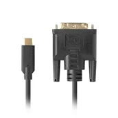 Kable komputerowe i do monitorów - Lanberg Kabel USB-C(M)->DVI-D(24+1)(M) 1.8M czarny - miniaturka - grafika 1