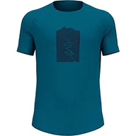 Koszulki męskie - Odlo T-shirt męski Crew Neck S/S Ascent Pw 130 TRAI T-Shirt - miniaturka - grafika 1