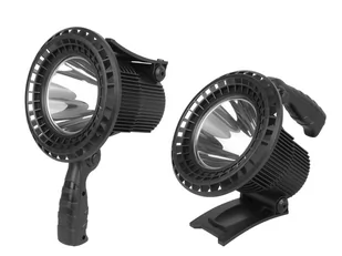 1 szt.  Latarka ręczna szperacz, LED P50 1350lm+20LED SMD 160lm, stroboskop 8LED(4LED SMD czerwone+ 4LED SMD niebieskie), akumulator 4500mAh - Latarki - miniaturka - grafika 2